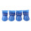 (Blue, M) 4Pcs Waterproof Dog Boots Candy Color 1