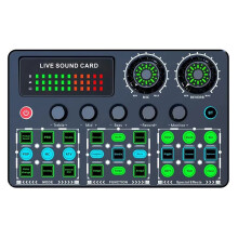 V99 Live Sound Card Dedicated Singing Sound Card Equipment Mobile Karaoke Recording Computer Podcast Sound Card Mixer A
