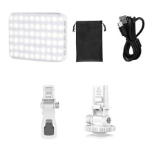 Selfie-Lampa Bärbar Videofyllningslampa 60 LED Justerad 3 Ljuslägen för Videoinspelning Foto Smink Möten Vit