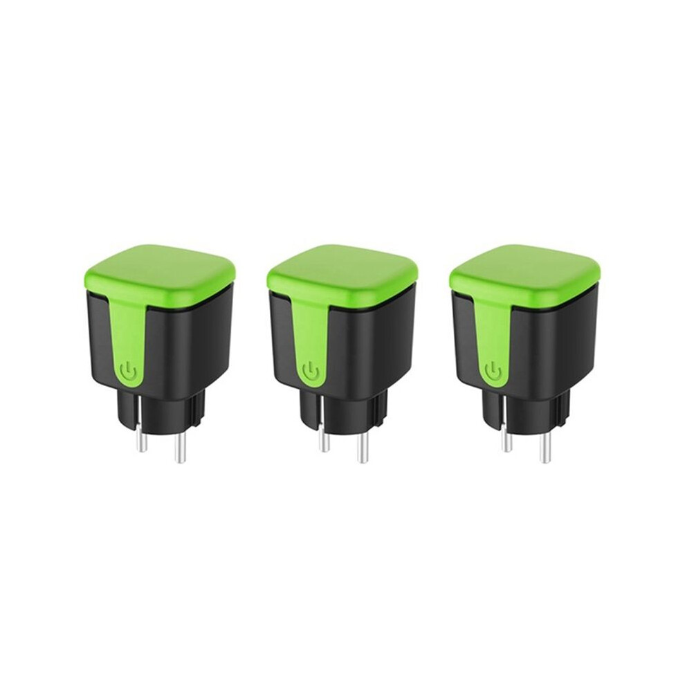 3X Outdoor Plug, 16A Wifi Remote Control Socket With Power Monitor Function,For Tuya Alexa Eu Plug 6034064141458