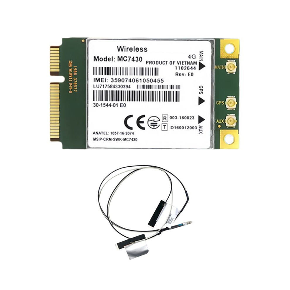 Mc7430 4G Module+3Xantenna 300Mbps Sierra Wireless Fdd-Tdd Lte Cat6 Hspa+ Gnss Wwan Card Pcie 4G Card 6032332966314