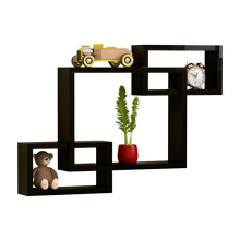 Cubic Floating Shelf Interlocking Decorative Wall Frame, Geometric Frame of Living Room, Bedroom and Bathroom, A