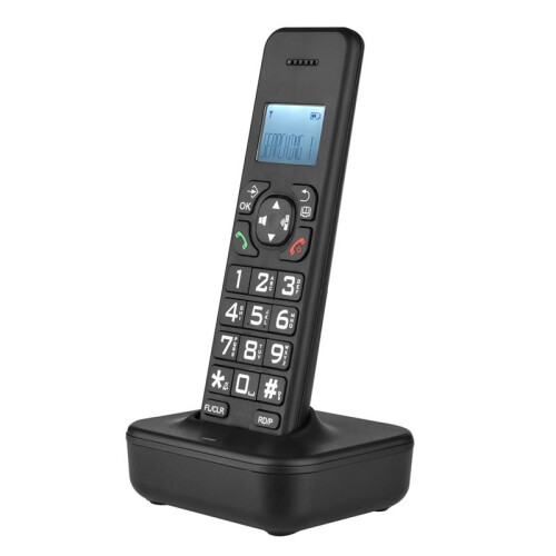 D1102B Telefone Sem Fio com Secretária Eletrônica Identificador de Chamadas/Chamada em Espera Tela LCD de 1,6 Polegadas com Luz de Fundo e 3 Linhas 1