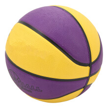 Weicher Gummibasketball für Kinder und Jugendliche, Größe 3, Gelb Lila