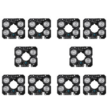 10X 4 Array IR Led Spot Light Infrared 4x IR LED Board for CCTV Cameras Night Vision (52mm Diameter)