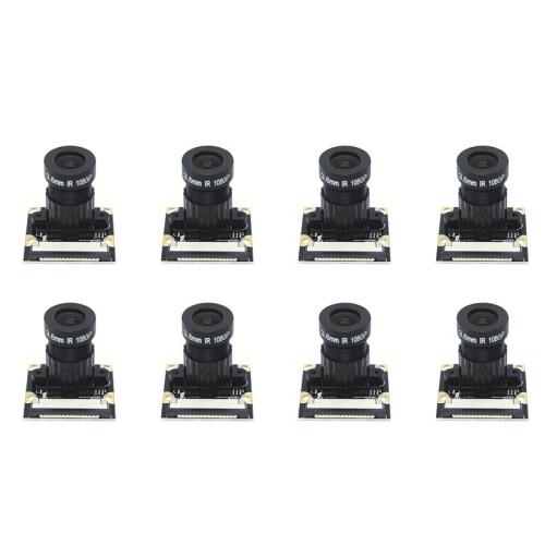 8X 5MP OV5647 Camera Module Non-Night Vision Version for Raspberry Pi 75 Degree 3.6mm Adjustable Focus 1080P HD Webcam