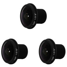 3X HD Fisheye CCTV-Objektiv 5MP 1,8 mm M12 x 0,5 Halterung 1 / 2,5 F2.0 180 Grad fuer Videoueberwachung Kamera CCTV-Objektive