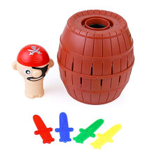 Funny Pirate Barrel Toys Lucky Game Jumping Pirates Bucket Sword Stab Tricky Toy Family Interactive Games for Child Kid Gift