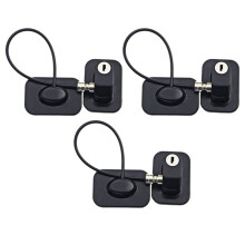 3X Baby Safety Window Restrictors with Safety Lock Cable,No Screws Required to Avoid Damage and Protect the Safety,Black