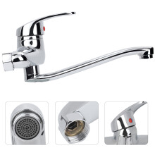 Wall Mounted Kitchen Sink Faucet Hot Cold Mixer Tap Chrome 994g