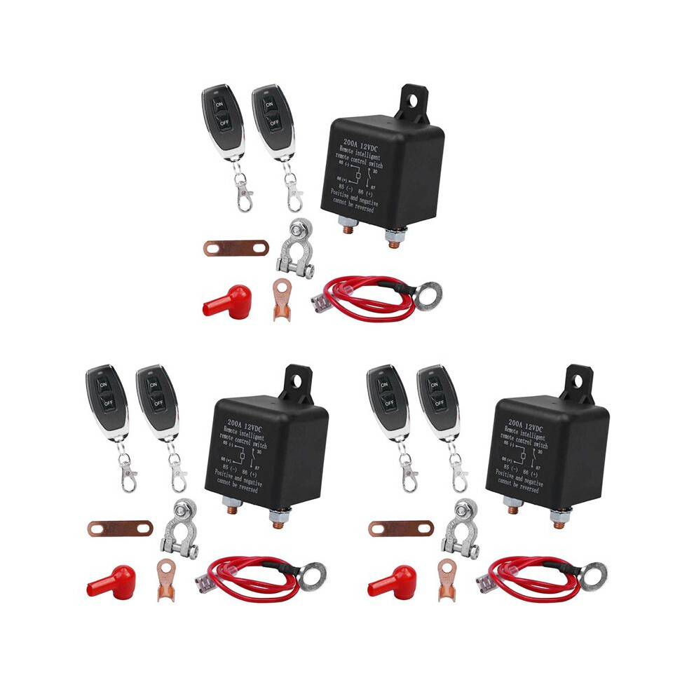 3X Remote Battery Disconnect Wireless Remote Control Battery Disconnect 12V 200A 4713499965182