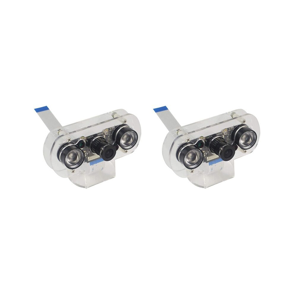 2X 5Mp Camera Module For Raspberry Pi 4B/3B+/3B/2B Infrared Night Vision 1080P Camera With Holder Case 4711459463563