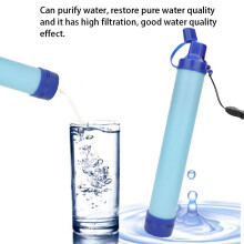 Tragbarer Wasserfilter-Strohhalm 1500L, 0,01 μm Filter, 225x30 mm Blau