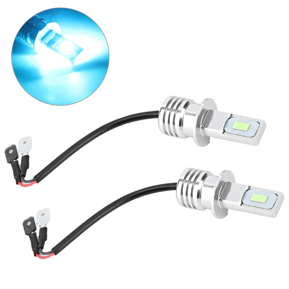 2Pcs H3 80W 8000K Ice Led Fog Bulbs 12-24V Universal Blue/Light 4971388741044