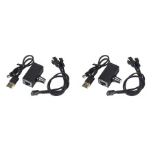 2X PWM Speed Controller 12V 4Pin PWM Fan Governor USB TYPE-C Power Supply Watercooling Cooler with 1 to 2 Adapter Cable