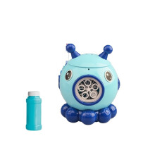 Electric Bubble Machine with Lights and Music, Blue Octopus Kids Bubble Maker for Outdoor Party