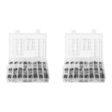 560Pcs Stainless Steel Slotted Spring Pin Assortment Kit, Split Spring Dowel Tension Roll Pins with Box