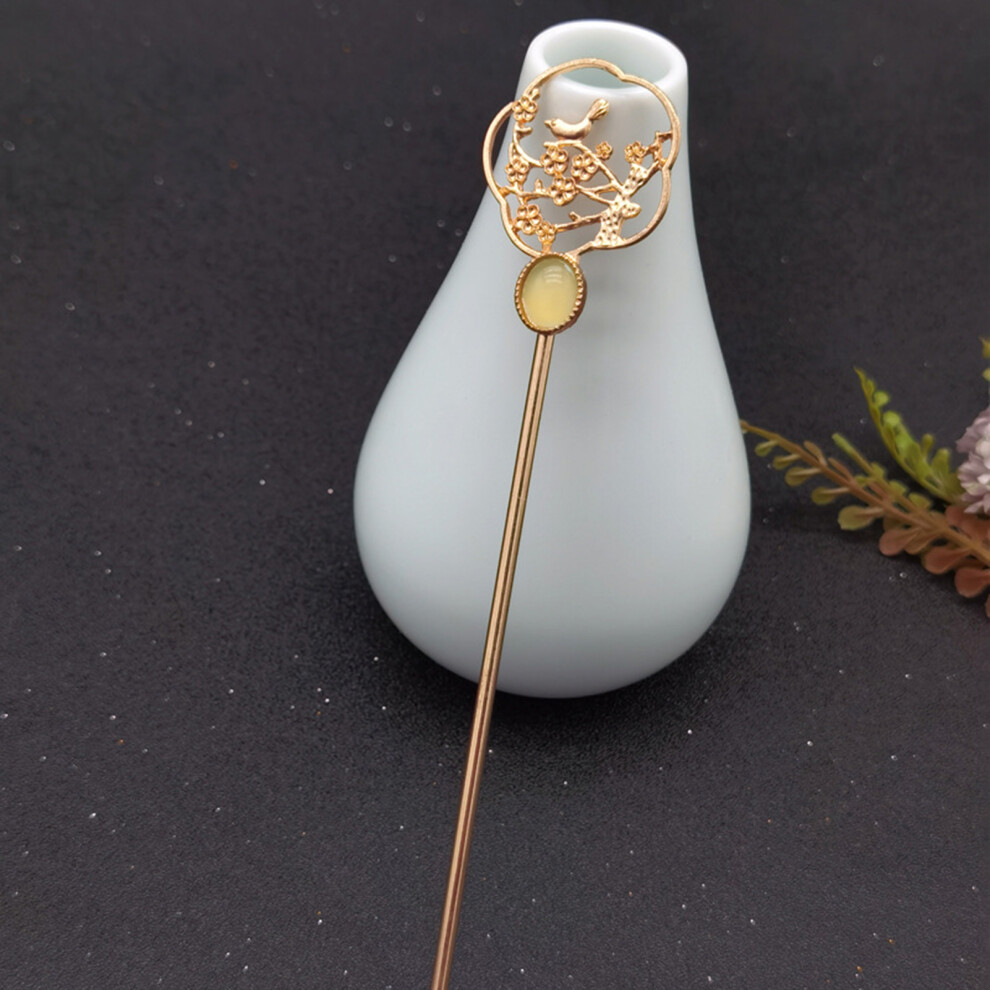 Bright-Home (Light Green) Hair Sticks Headwear With Colorful Beads Decor Fine Workmanship Long Straight Hair Stick For Hair Diy Accessory Hair Sty