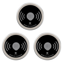 3X Ingebouwde 60 mm Waterdichte Draadloze Desktoplader met USB C Type-C Oplaadpoorten voor op Kantoor en Andere Plekken