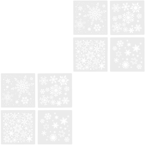 8St Multi-Function Schilderij Sjablonen Sneeuwvlok Voor Creatieve DIY 2