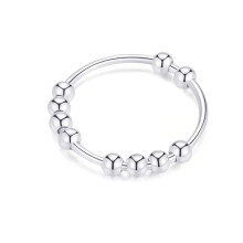 925 Sterling Silver Fidget Spinner Ring Size 7 for Women Anxiety Relief Elegant Comfort Fit