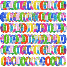 300pcs Pop Bracelet Fidget Toy Set, Bulk Silicone Wristbands for Stress Relief and Sensory Play