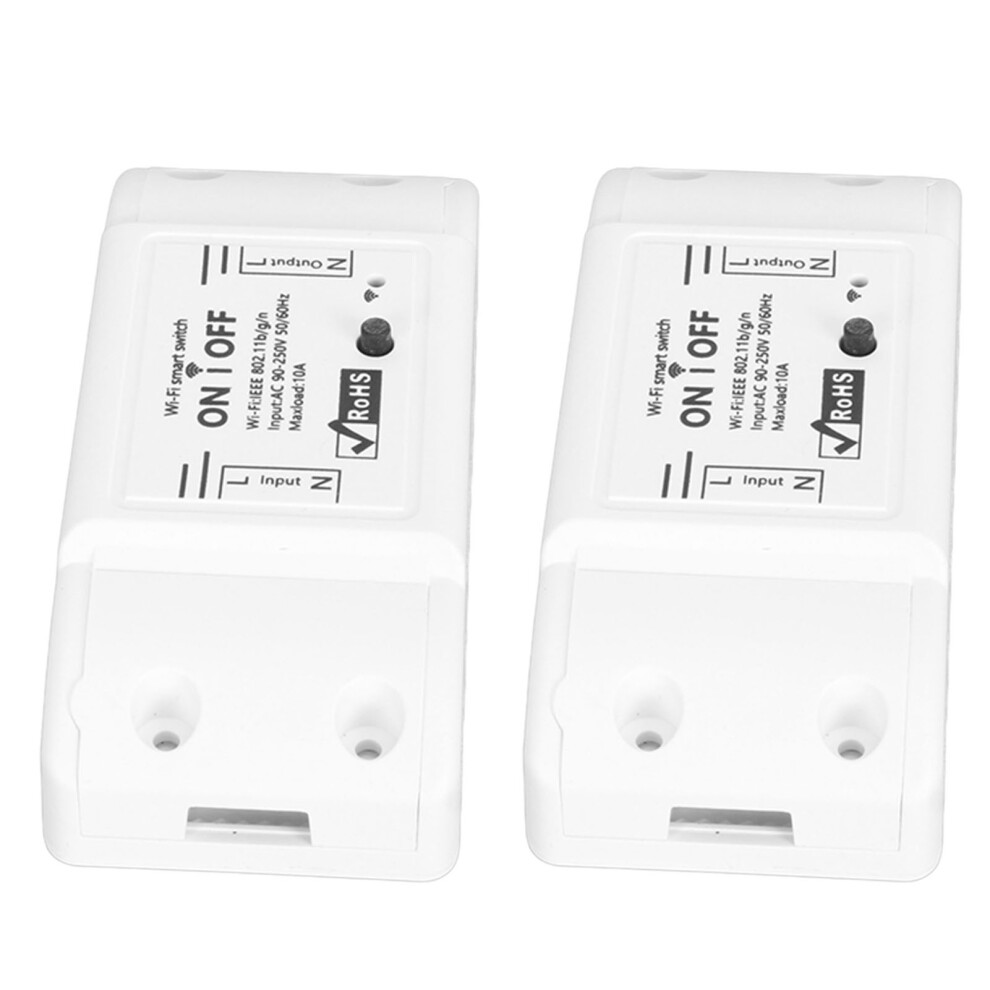 2Pcs Mini Smart Wifi Switch 10A Ac90-250V, 2.4Ghz 4101393709665
