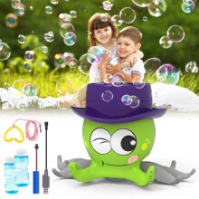 Octopus Bubble Machine for Toddlers, Outdoor Automatic Bubble Maker with 3000+ Bubbles Per Minute (Green)
