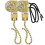 Ceiling Fan Light  Zing Ear ZE-109 Two-Wire Light  with Pull Cords for Ceiling Light Fans Lamps 2Pcs Gold 2