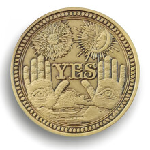 Bronze Decision Coin Yes No Challenge Coin with Clear Markings for Quick Pocket Flip