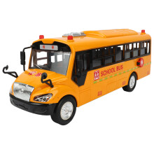 Size Children School Bus Toy Model Inertia Car with Sound Light for Kids Toy Birthday Gift