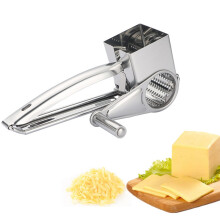 Manual Stainless Steel Rotary Cheese Grater – Easy Clean, 280g