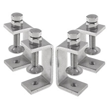 Heavy Duty 304 Stainless Steel Clamps, Small Metal Clamps with Screws, Wide Jaw Open Clamps 65mm (4 Pieces)