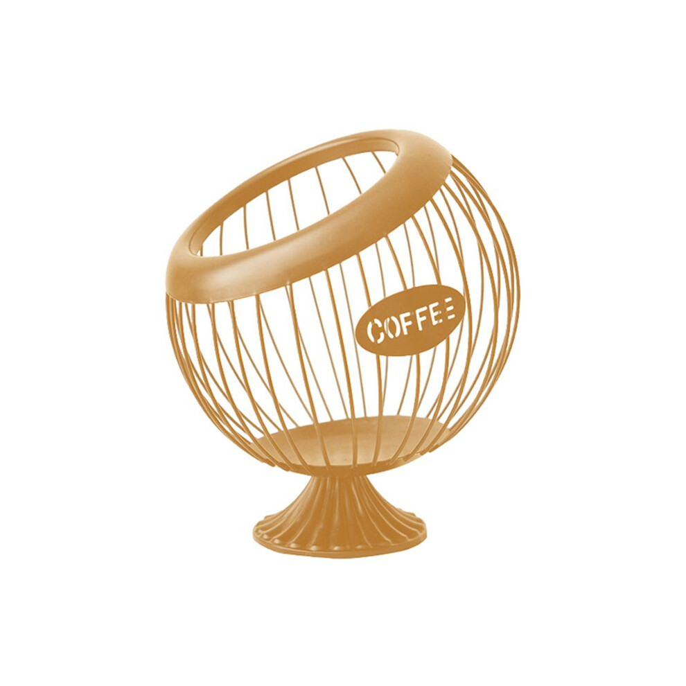 Espresso Capsule Holder Container Counter Coffee Pod Holder Snack Fruit Organizer Kitchen Accessories Gold Tauoh