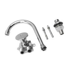 Foot Pedal Faucet Copper Touchless Floor Mount for Kitchen, 594g
