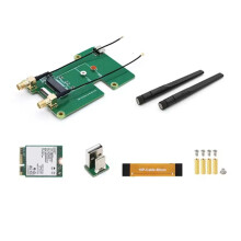 For Raspberry Pi 5 RPI PCIe to M.2 E HAT Expansion Board and BE200 WiFi7 PCI-E WiFi Card for NGFF M.2 E Key Wireless NIC