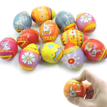 12Pack Squishy Bunny Easter Egg Toys Colorful Soft Fidget Eggs for Stress Relief and Basket Stuffers