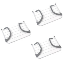 Cintre de Rangement Pliable Étendoir à Vêtements Balcon Chaussettes Cintre à Chaussures Porte-Serviettes Multifonctionnel 55x32 cm