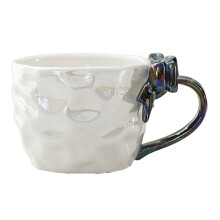 Tazza In Ceramica con Fiocco Romantico, Tazze da Caffè e da Latte, Tazze da Acqua per Bambine, Tazze da Dessert con Manico, Tazza da Tè, Nera