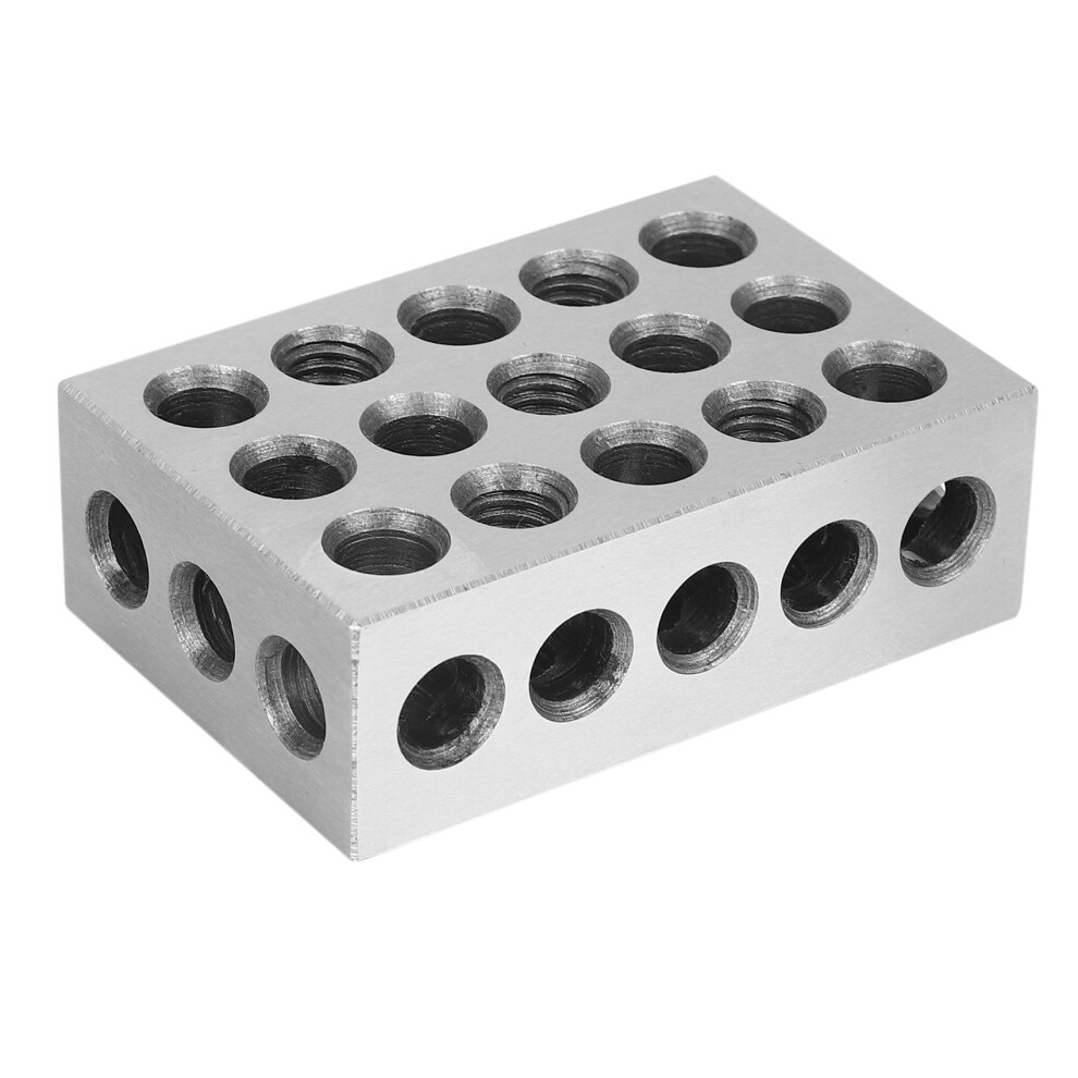 2Pcs 25X50x75mm Hardened Steel Blocks 23 Holes Parallel Clamping Block Lathe Tools Precision 0.005Mm For Machine Tool Tauoh