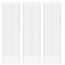 60 Pack 3.5 x 4.7 Inches Self-Adhesive Label Holder Card Pockets Label Holder Clear Plastic Library Card Holder