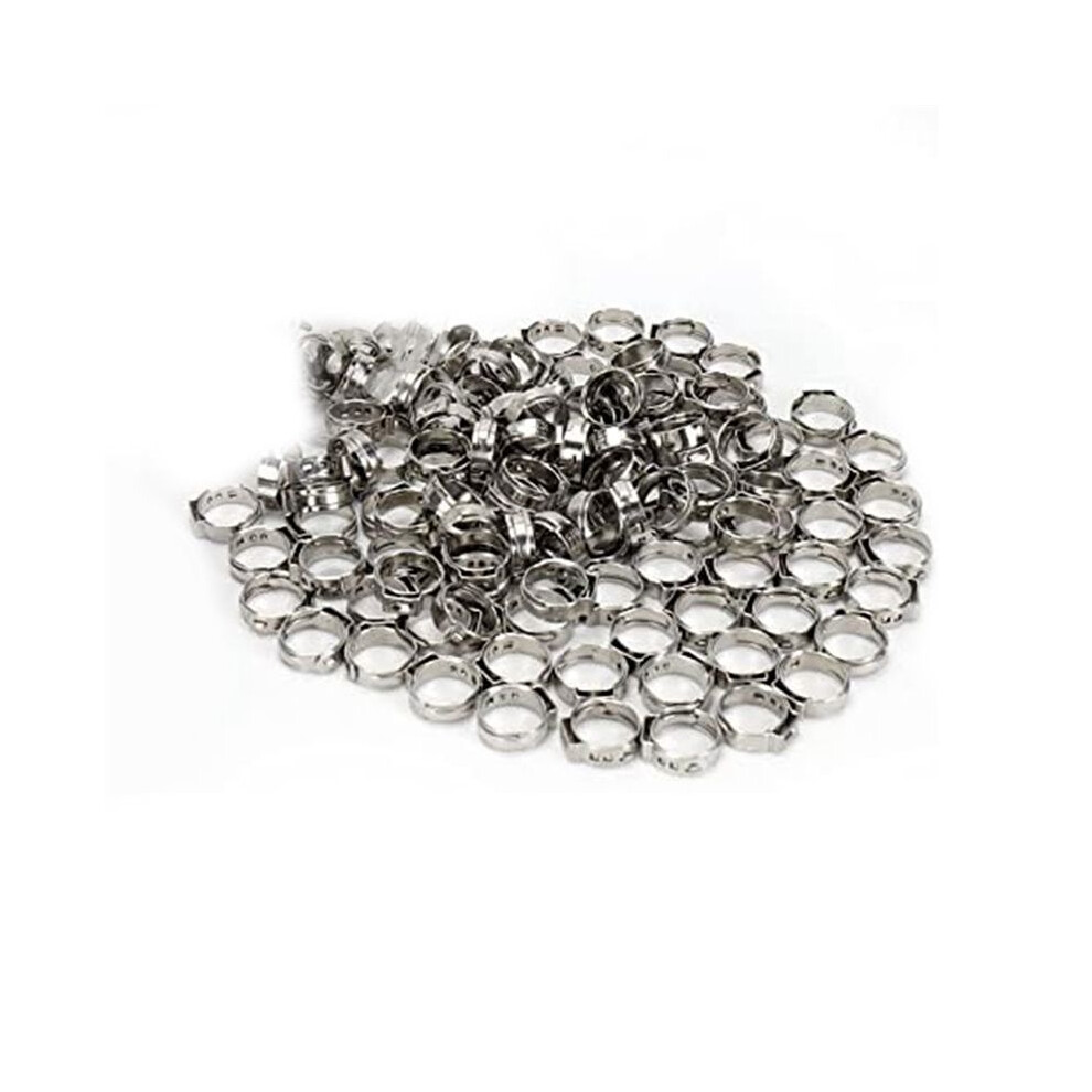 1/2 Inch Pex Cinch Clamp Ring, Cinch Crimp Ring Cinch Clamp, Single Ear Hose Clamp For Pex Fitting Connections,120Pcs 6033834659223