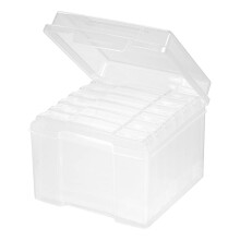 5X7 inch Photos Cases and Clear Keeper with Buckle Design 6 Inner Cases Plastic Storage Container Box B