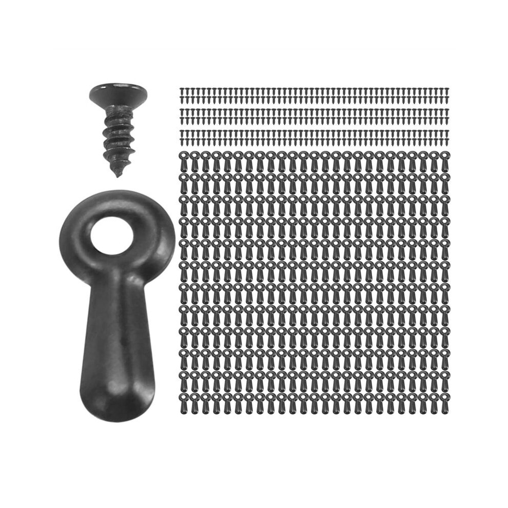300 Picture Turn Button Fasteners Photo Frame Hardware And 300 Screws For Hanging, Drawing, Black 6032982495813