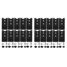 20 Pcs Metal Belt Clip Buckle Spring Hook Belt Clip with 20 Pairs Rivets for Belt Bag Leather DIY (Black)