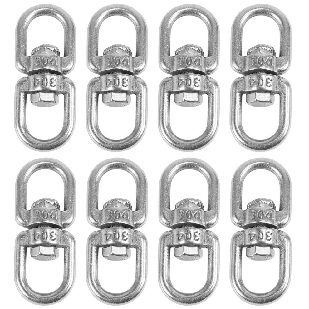 8Pcs Stainless Steel Hanging Basket Spinners Plant Hanger Swivel Hook Swivel Clip For Dog Lead, Flower Pot Basket (M4) 6031945916006