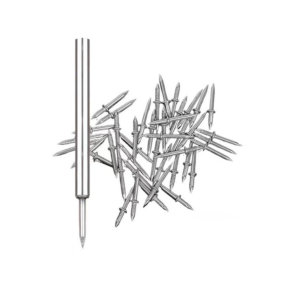 Tauoh 500Pcs Double- Skirting Thread Seamless Nail Double Headed Nails Invisible Security Screws With 5 Installation Tool