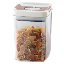 Pote de Plástico Selado com Tampa, Quadrado Transparente, Pote de Armazenamento Selado, Tampa de Puxar Rápido, Design de Cozinha, Pote de