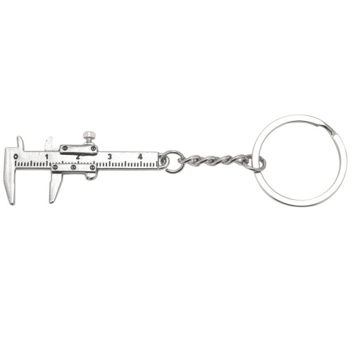 Useful  Vernier Caliper Tool Pendant Slider Slides Keyring Key Chain 10CM 1