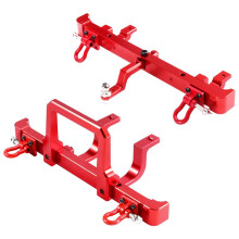 Paraurti Anteriore e Posteriore In Metallo Migliorato per MN Model 1/12 MN82 LC79 RC Car Parts Rosso